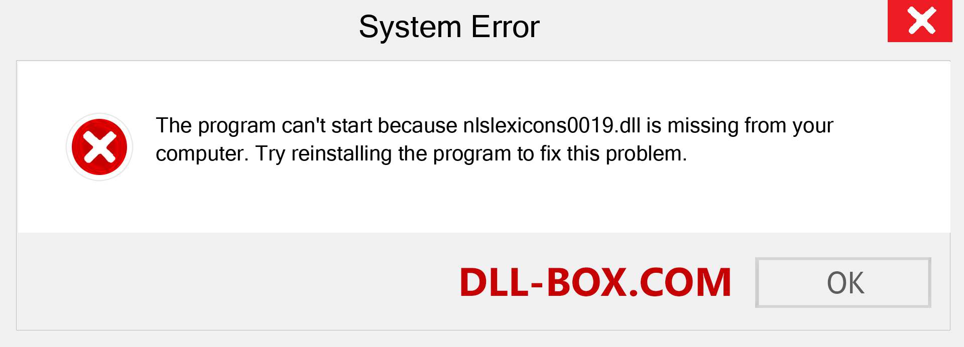  nlslexicons0019.dll file is missing?. Download for Windows 7, 8, 10 - Fix  nlslexicons0019 dll Missing Error on Windows, photos, images